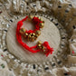 South Asian Wedding Bright Red & Gold Thread Bracelet Ganne, Ganey, Gana, Ganai for Maiyan/Haldi/Mayoun