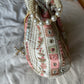 Indian Foil / Mirror work Round Bucket Pearl Potli Bags